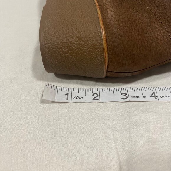 Lucky Brand Junes Nutmeg Embossed Nubuck Wedge Leather‎ Booties Size 7 - Picture 9 of 10